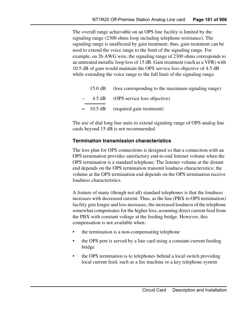 Nortel Networks Circuit Card User Manual | Page 181 / 908