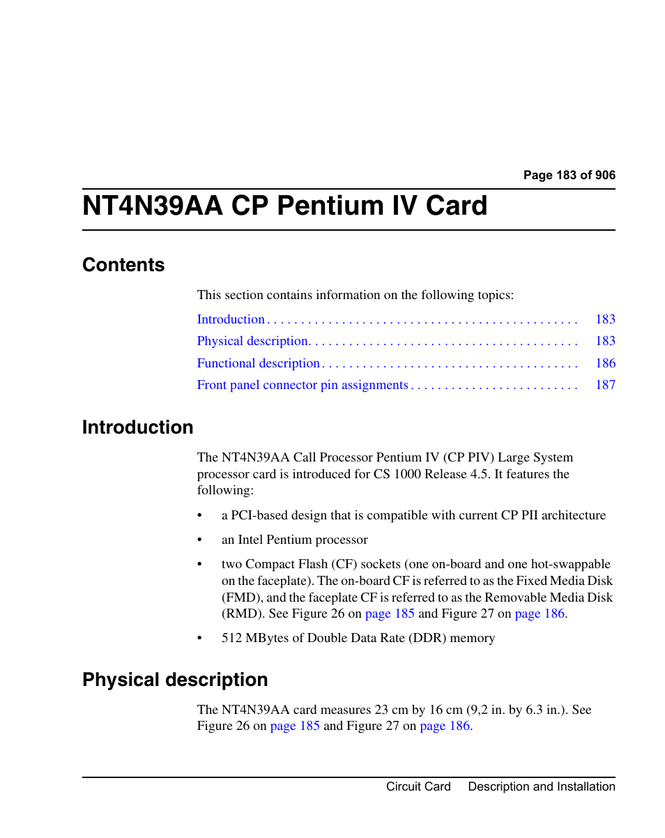 Nortel Networks Circuit Card User Manual | Page 183 / 908