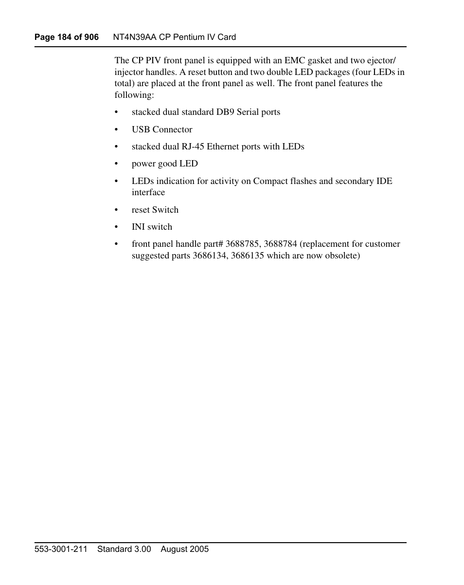Nortel Networks Circuit Card User Manual | Page 184 / 908