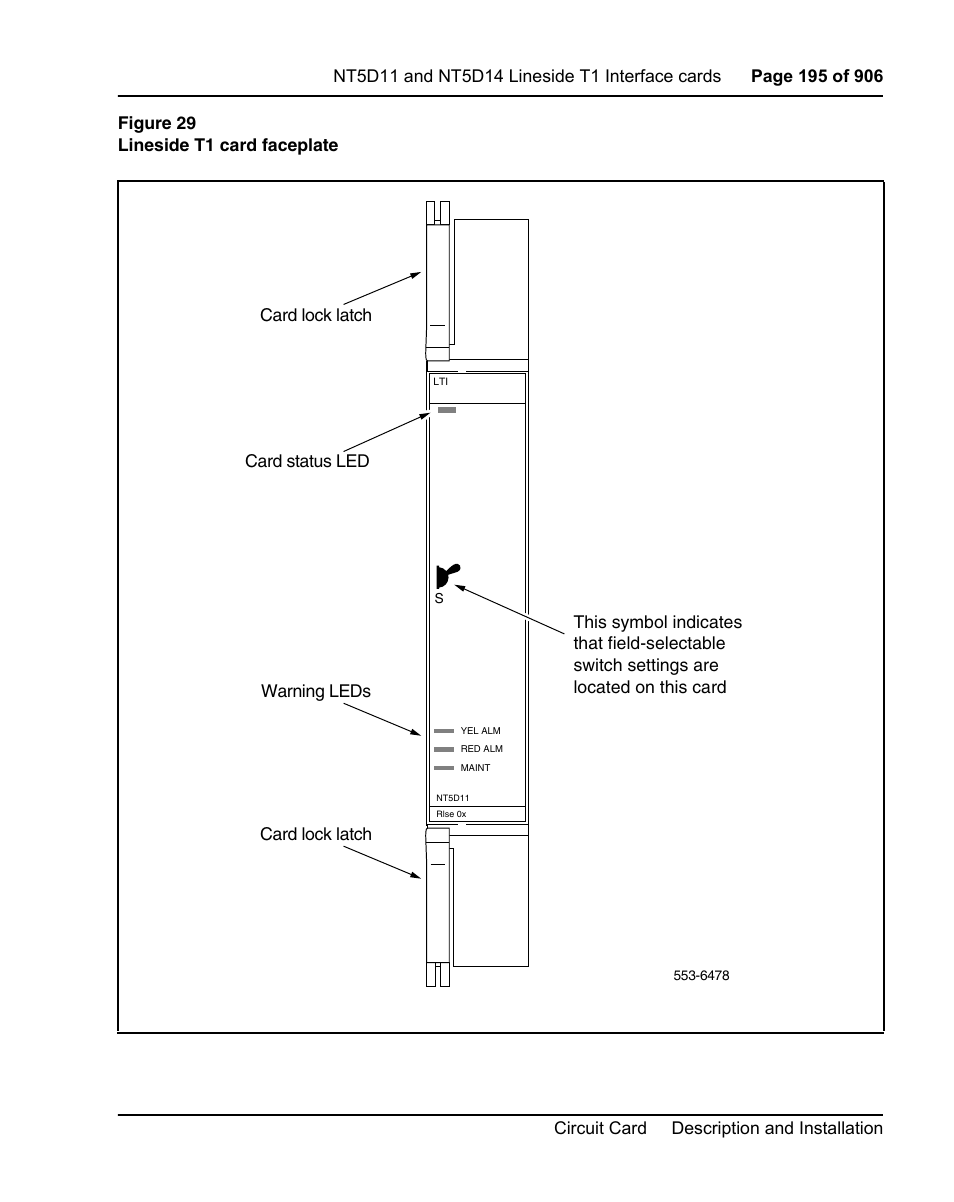 Nortel Networks Circuit Card User Manual | Page 195 / 908