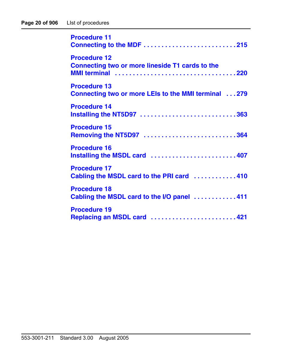 Nortel Networks Circuit Card User Manual | Page 20 / 908