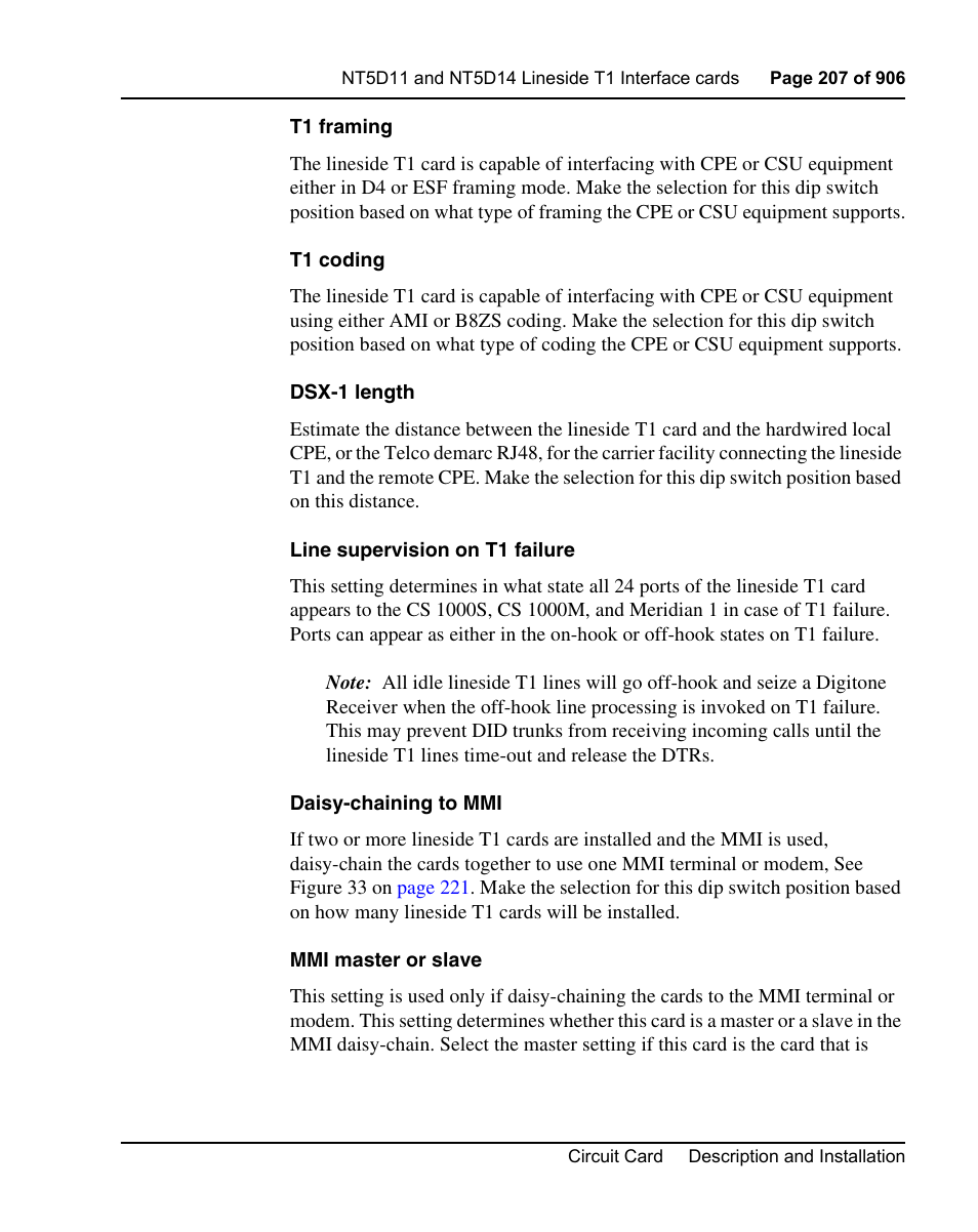 Nortel Networks Circuit Card User Manual | Page 207 / 908