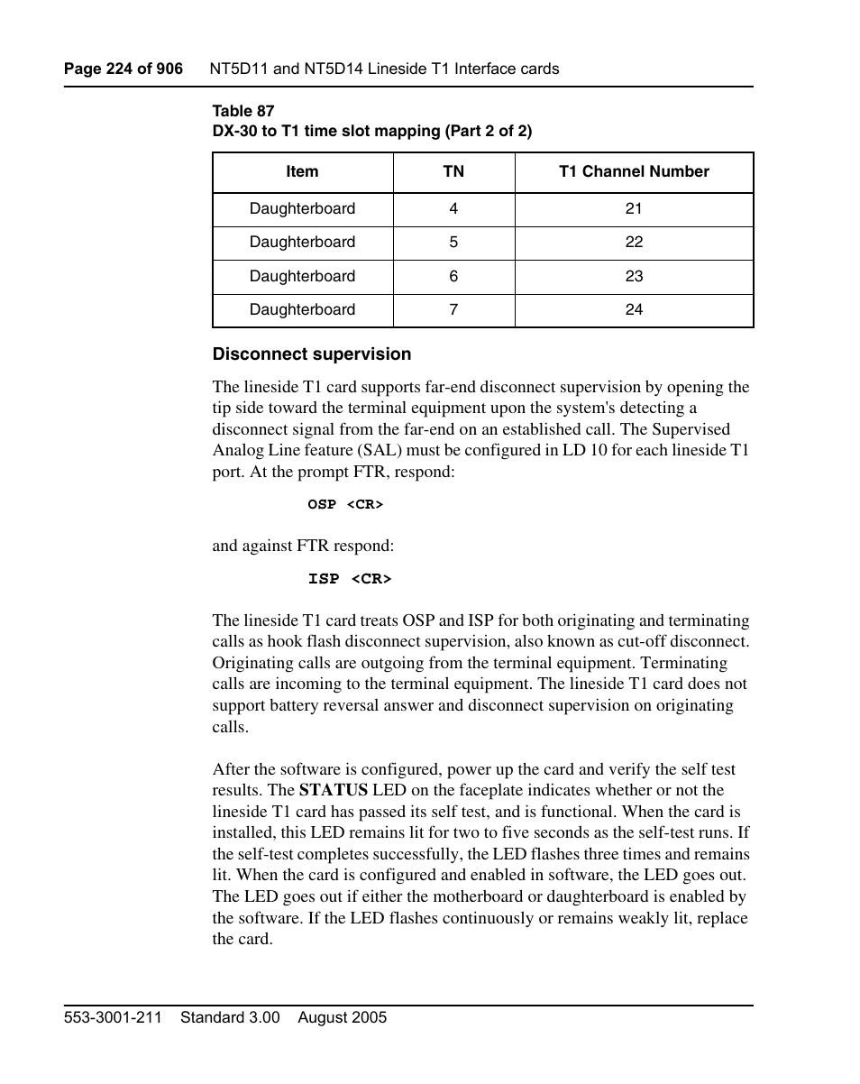 Nortel Networks Circuit Card User Manual | Page 224 / 908