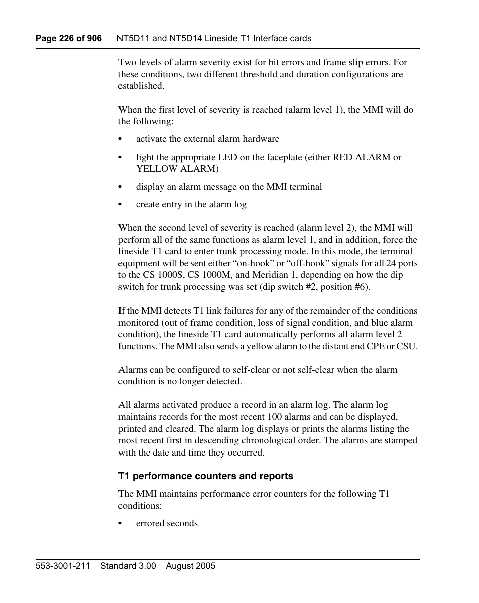 Nortel Networks Circuit Card User Manual | Page 226 / 908