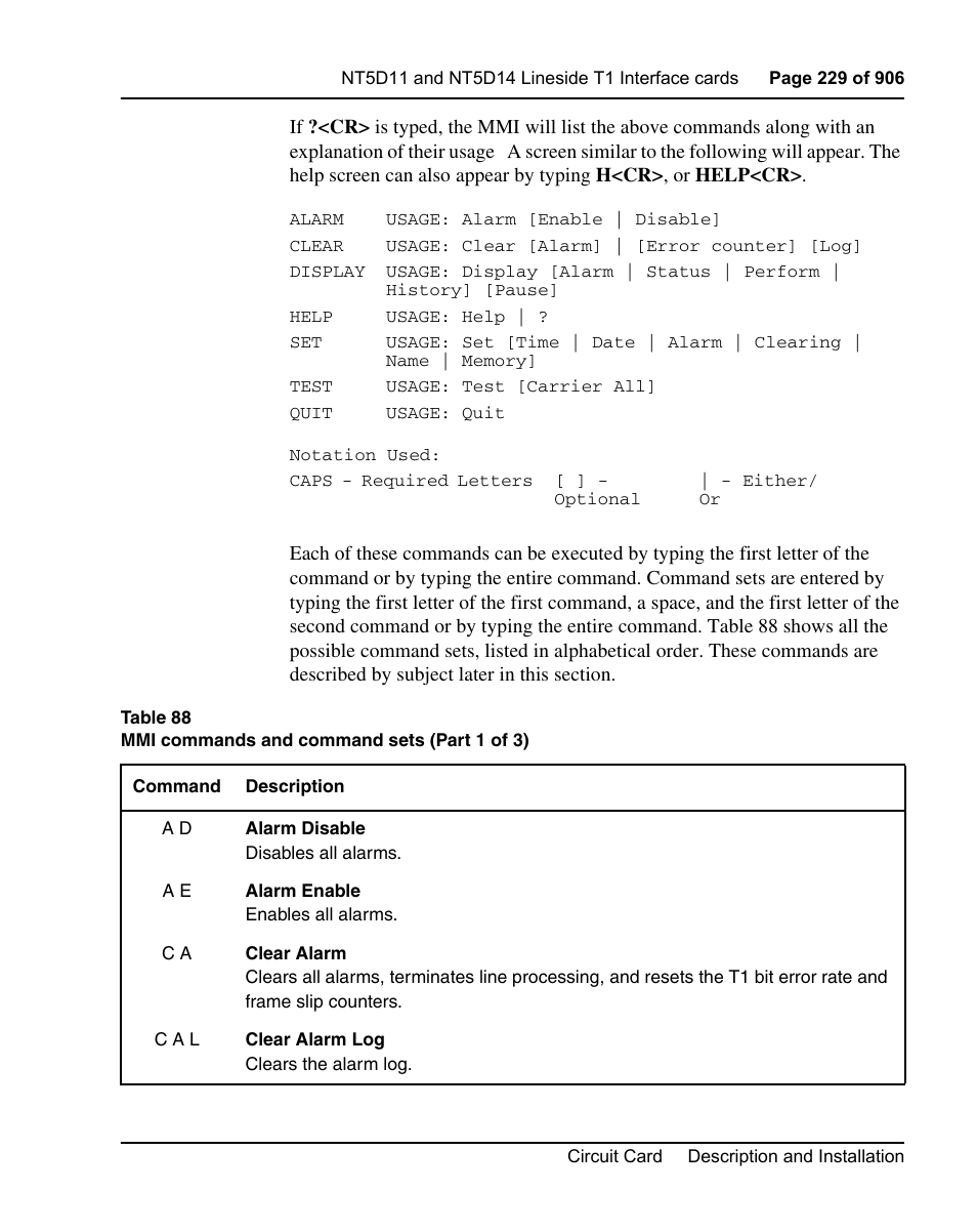 Nortel Networks Circuit Card User Manual | Page 229 / 908