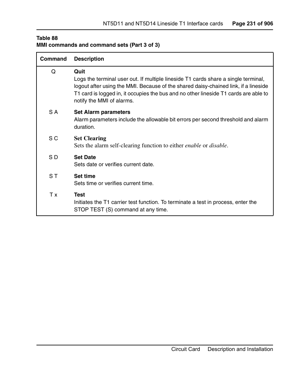 Nortel Networks Circuit Card User Manual | Page 231 / 908
