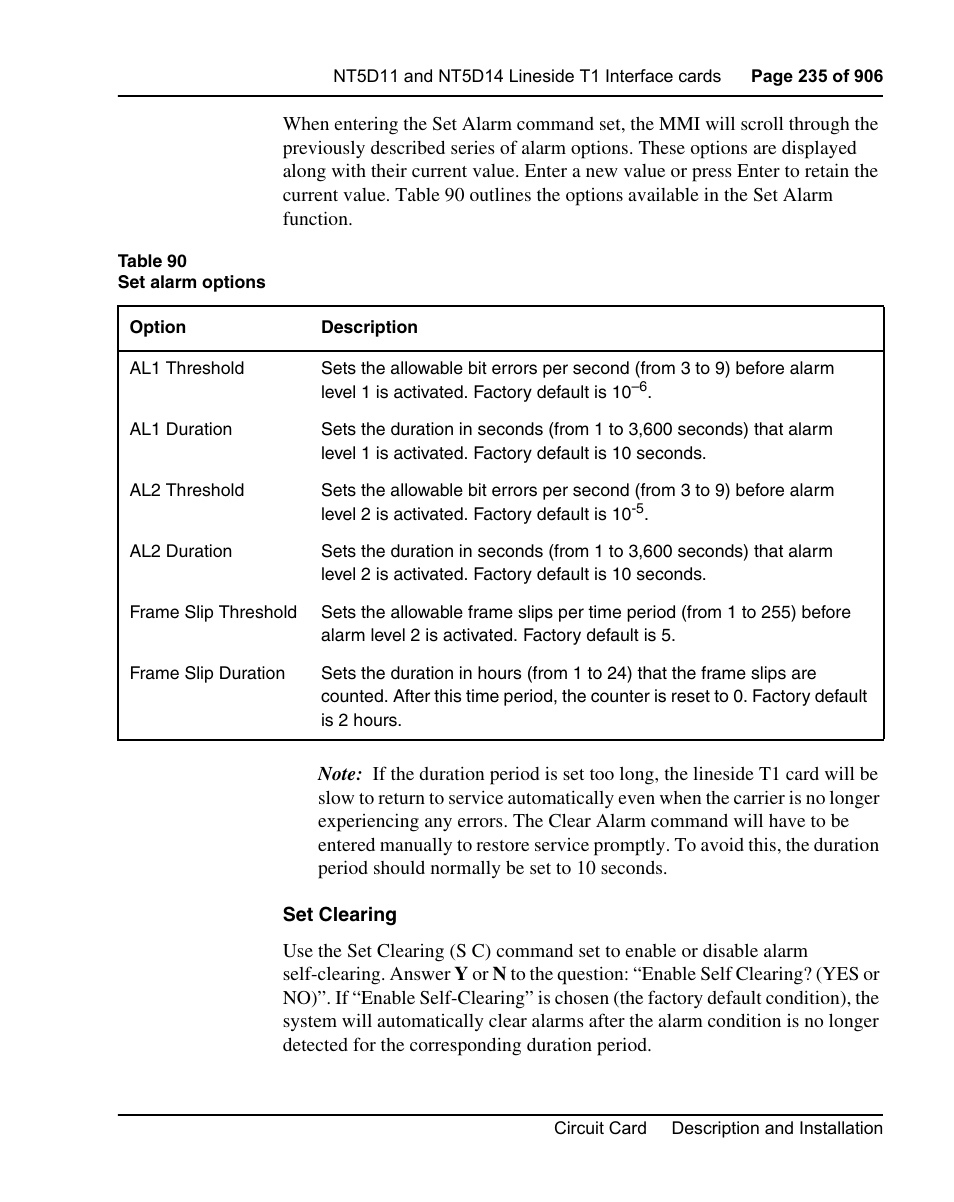 Nortel Networks Circuit Card User Manual | Page 235 / 908