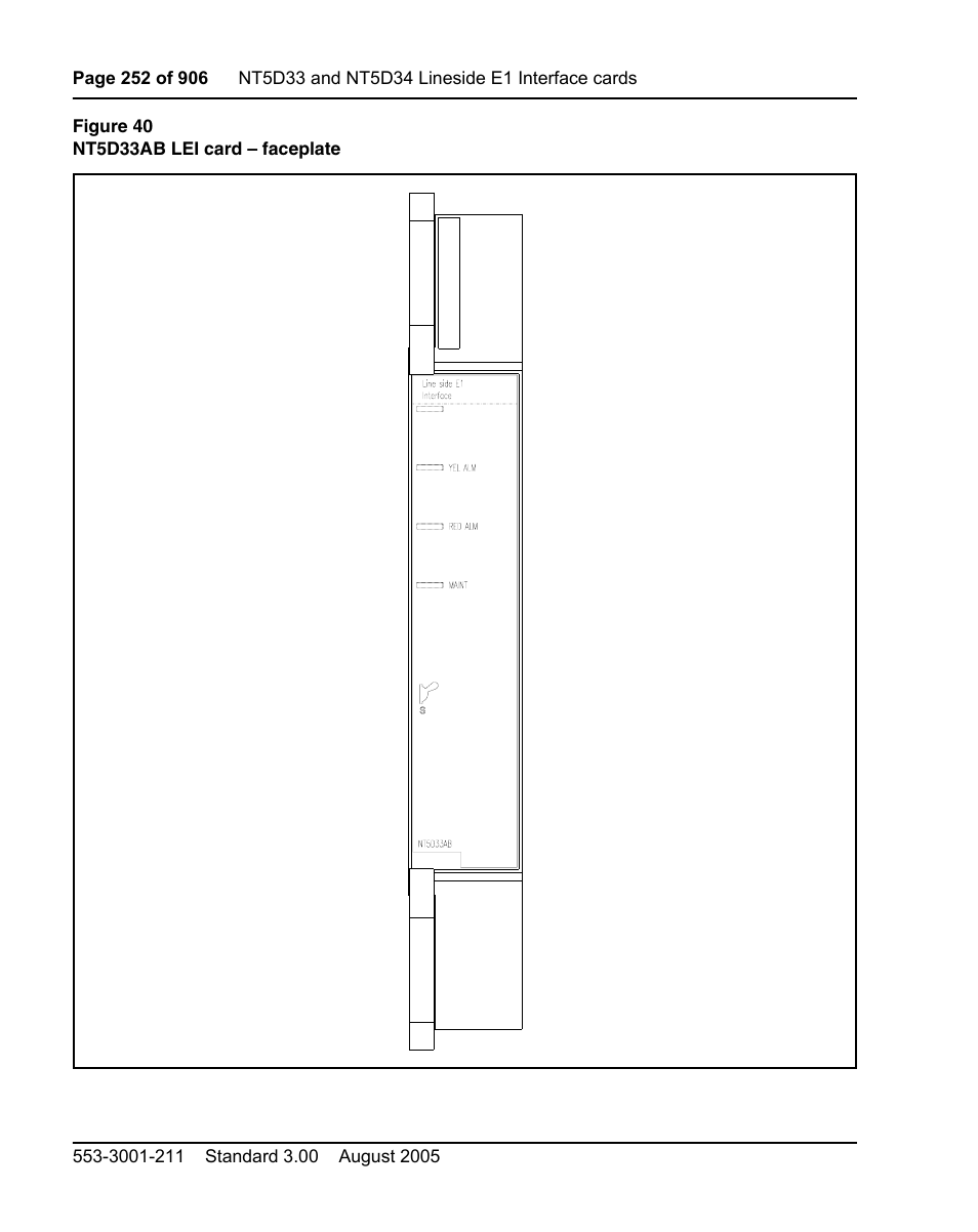 Four leds. see figure 40 on | Nortel Networks Circuit Card User Manual | Page 252 / 908