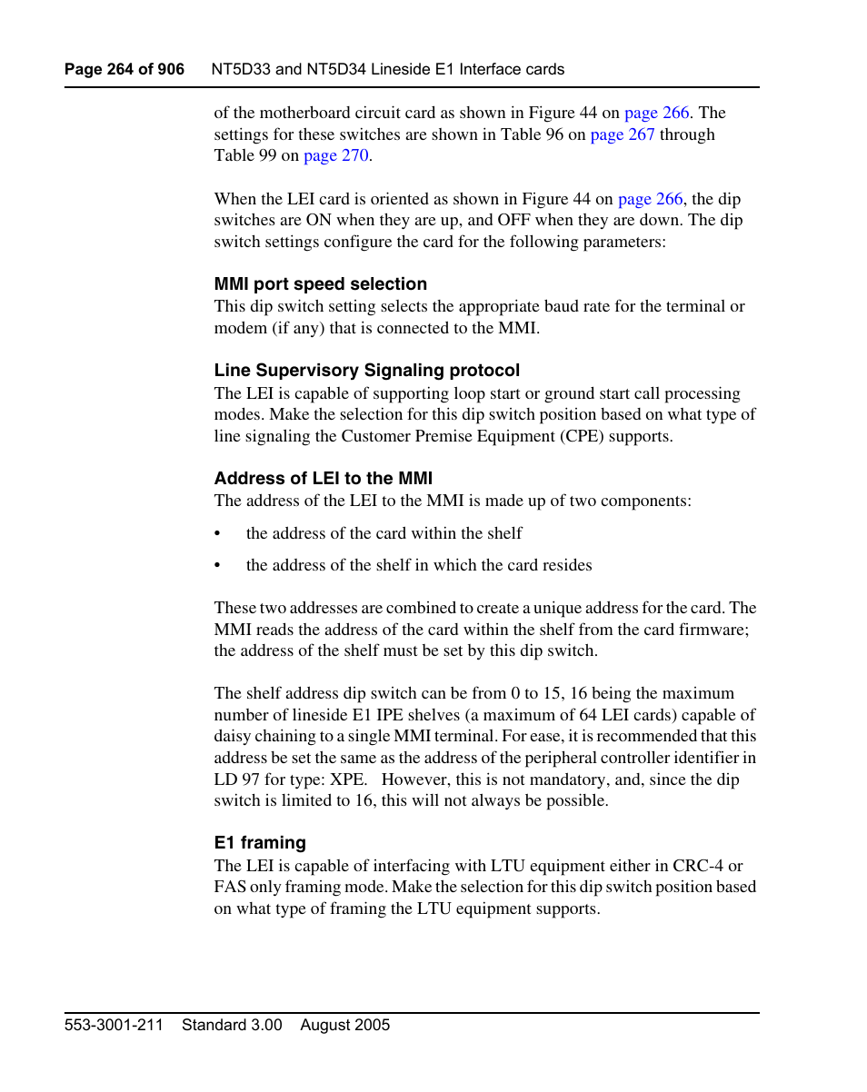 Nortel Networks Circuit Card User Manual | Page 264 / 908