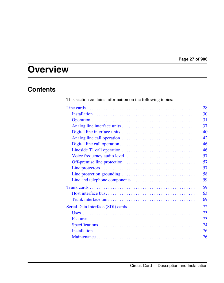 Nortel Networks Circuit Card User Manual | Page 27 / 908