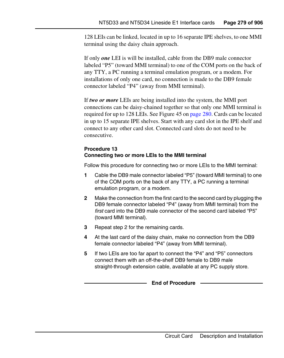 Nortel Networks Circuit Card User Manual | Page 279 / 908