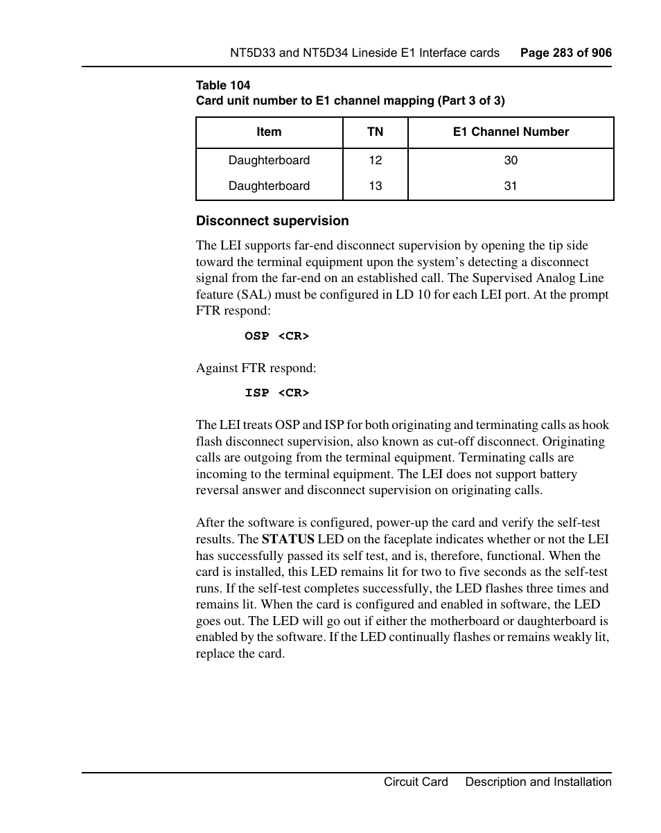 Nortel Networks Circuit Card User Manual | Page 283 / 908