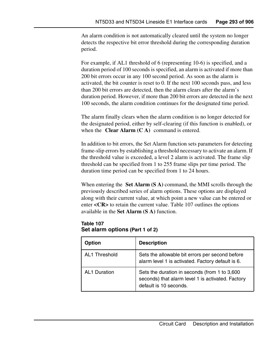 Nortel Networks Circuit Card User Manual | Page 293 / 908