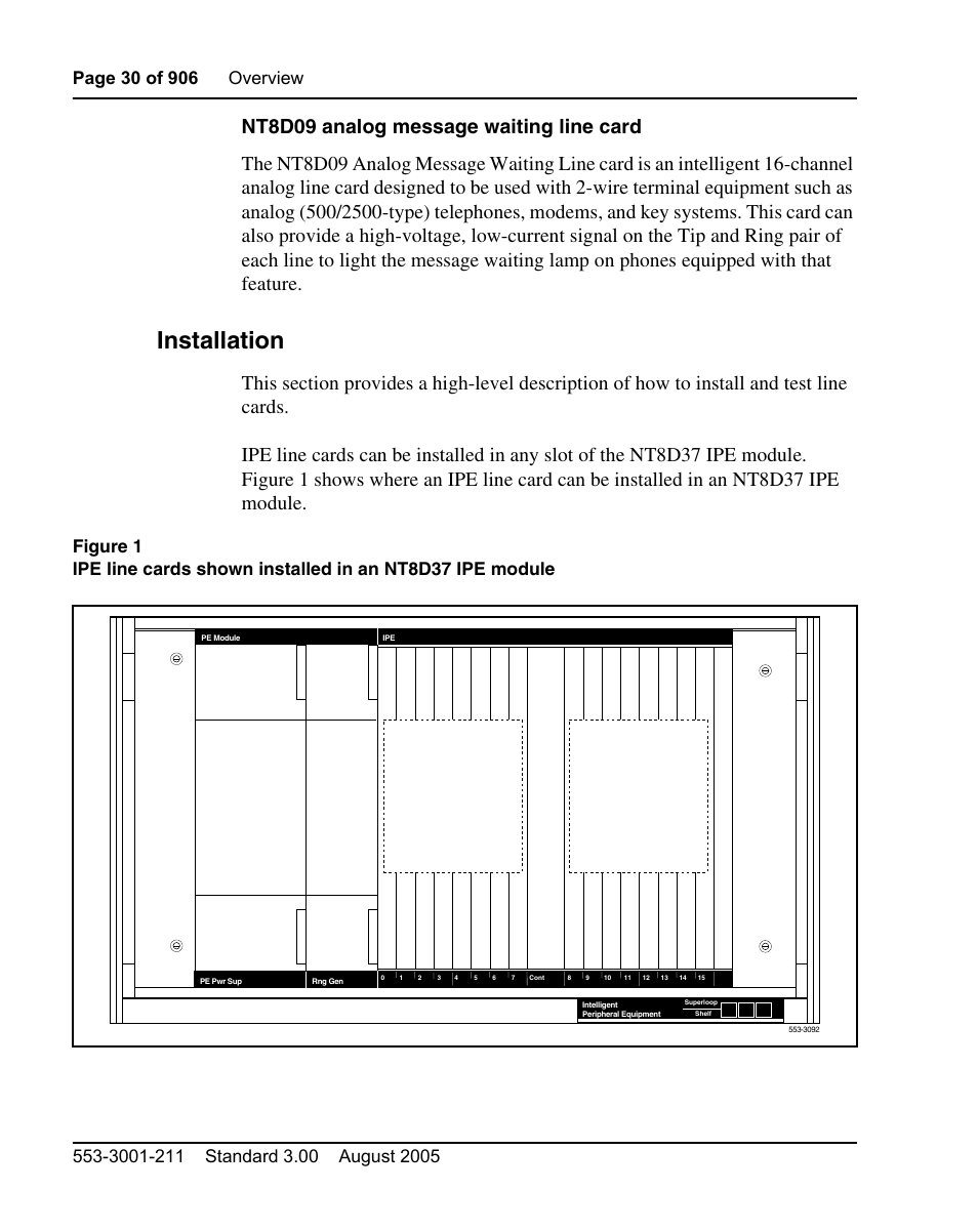 Installation | Nortel Networks Circuit Card User Manual | Page 30 / 908