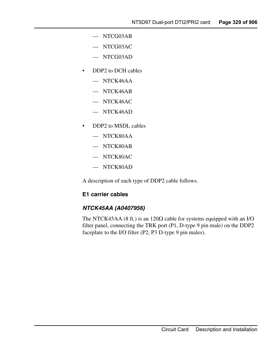 Nortel Networks Circuit Card User Manual | Page 329 / 908