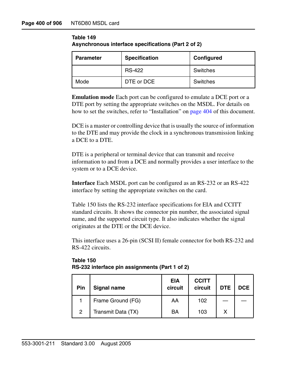 Nortel Networks Circuit Card User Manual | Page 400 / 908