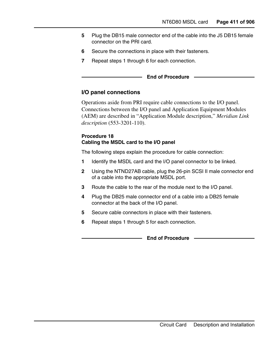 Nortel Networks Circuit Card User Manual | Page 411 / 908