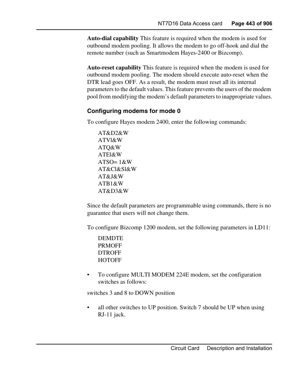 Nortel Networks Circuit Card User Manual | Page 443 / 908
