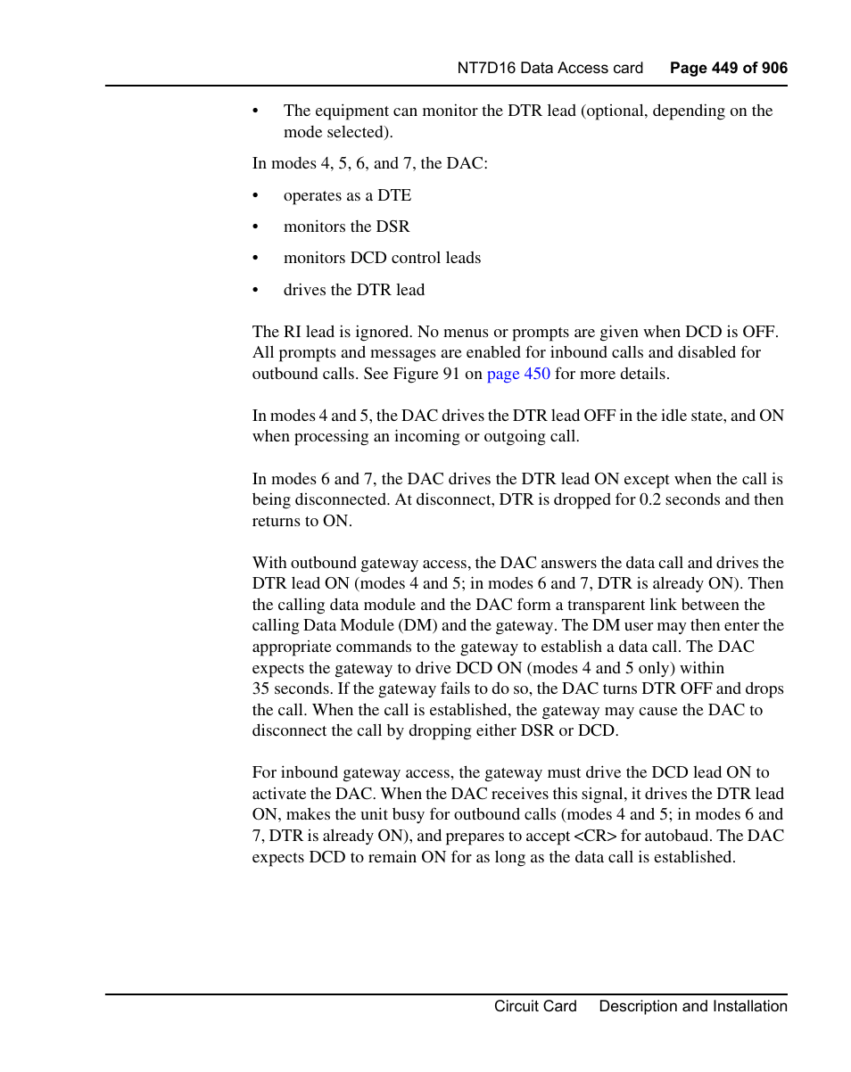 Nortel Networks Circuit Card User Manual | Page 449 / 908