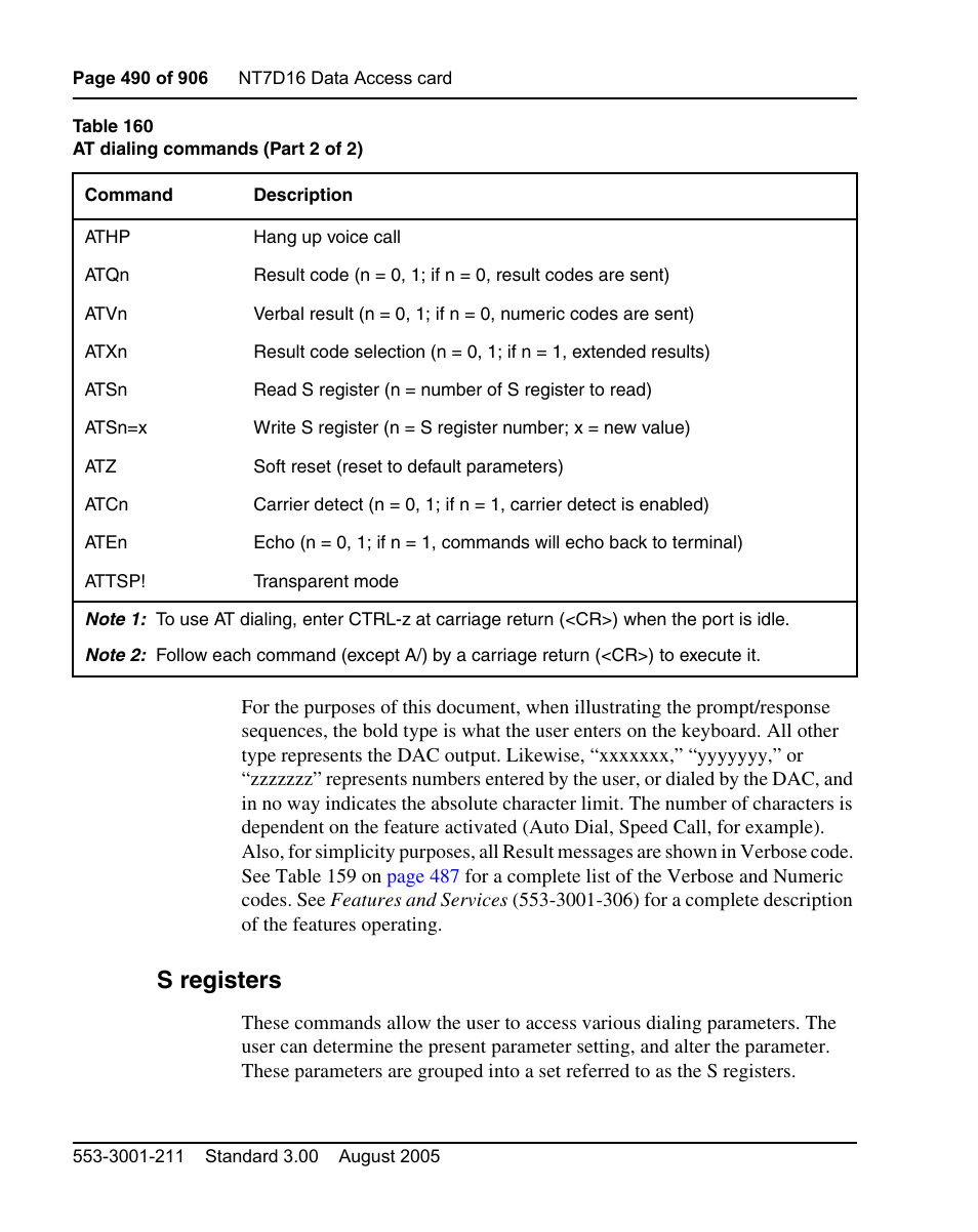 S registers | Nortel Networks Circuit Card User Manual | Page 490 / 908