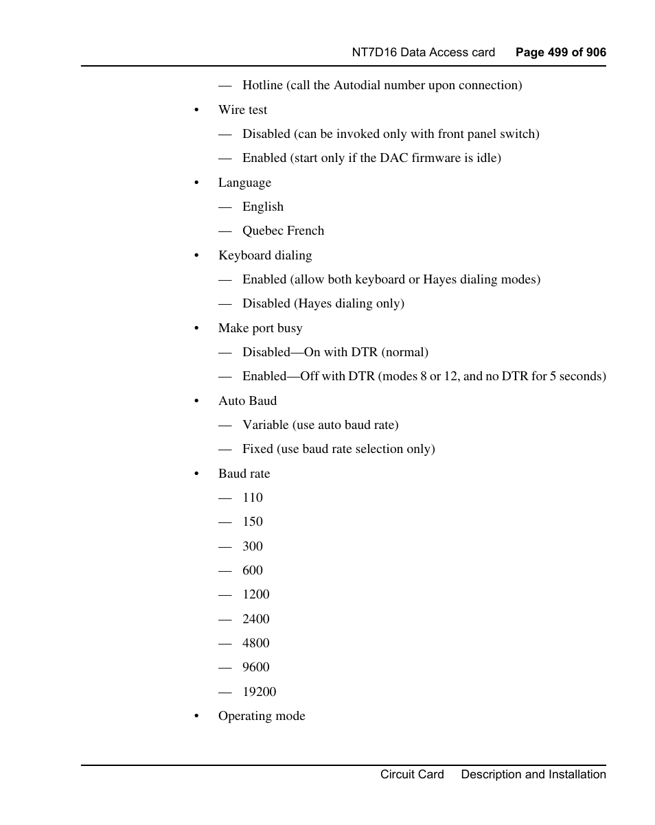 Nortel Networks Circuit Card User Manual | Page 499 / 908