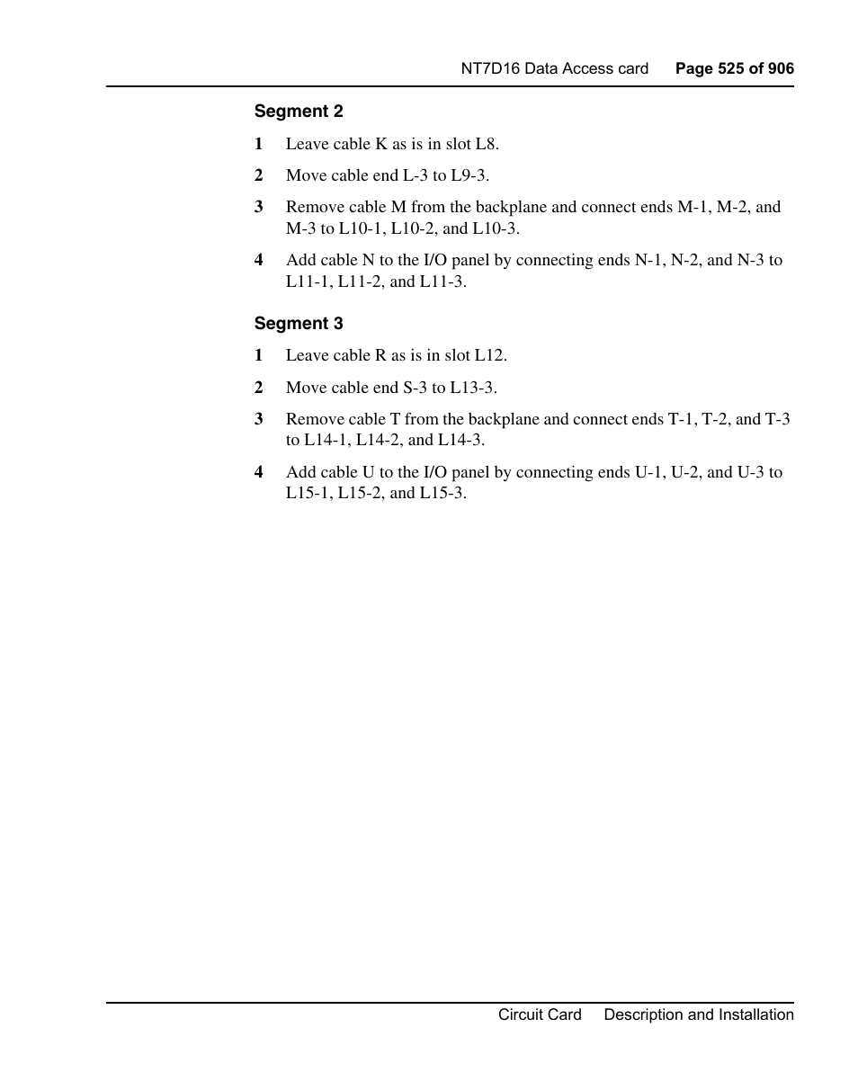Nortel Networks Circuit Card User Manual | Page 525 / 908