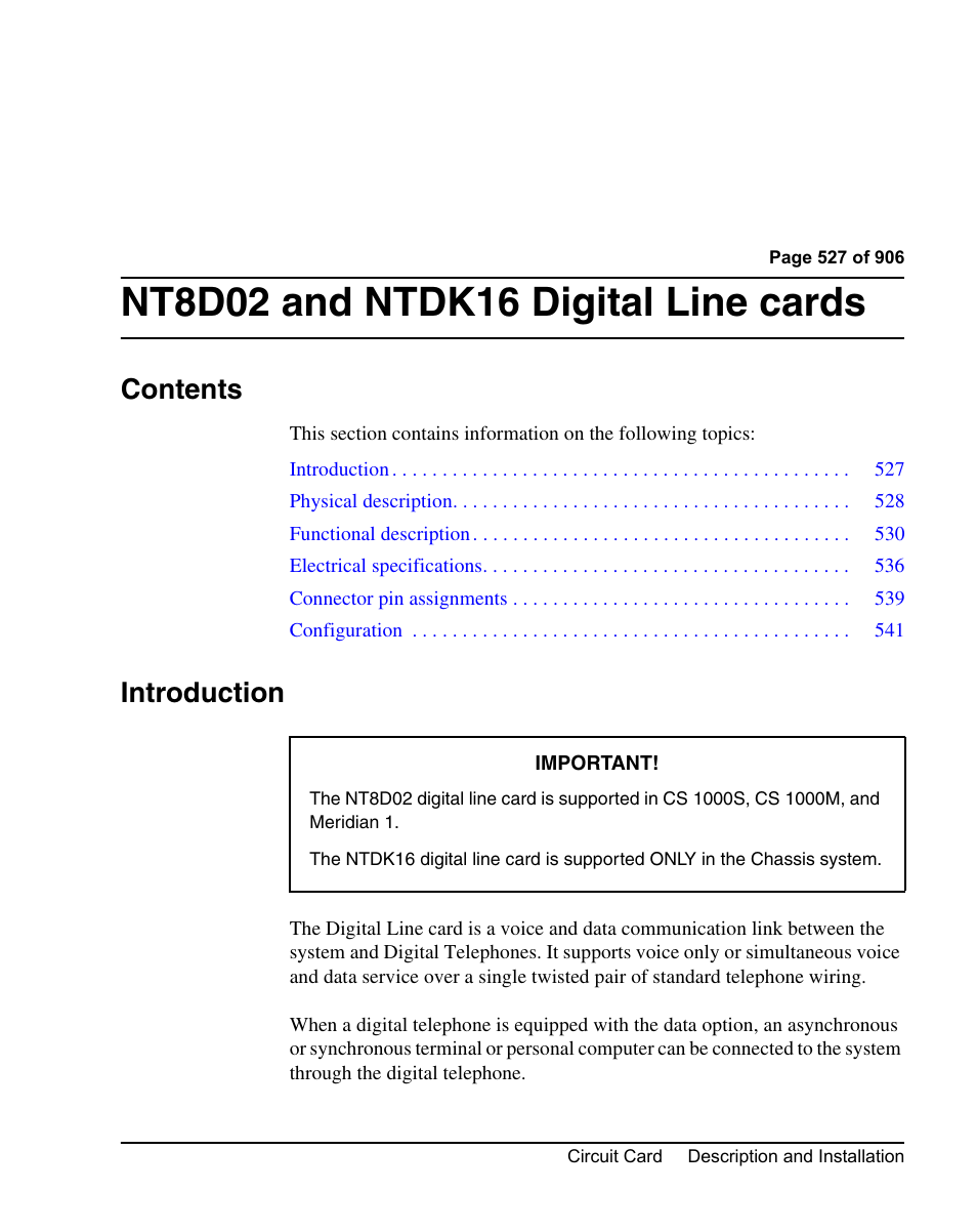 Nortel Networks Circuit Card User Manual | Page 527 / 908