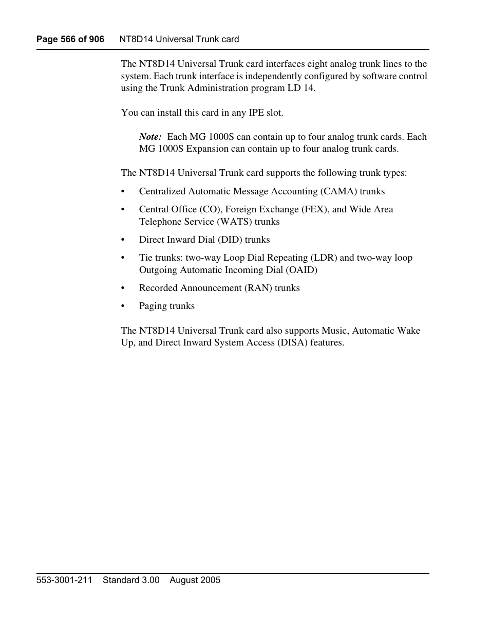 Nortel Networks Circuit Card User Manual | Page 566 / 908