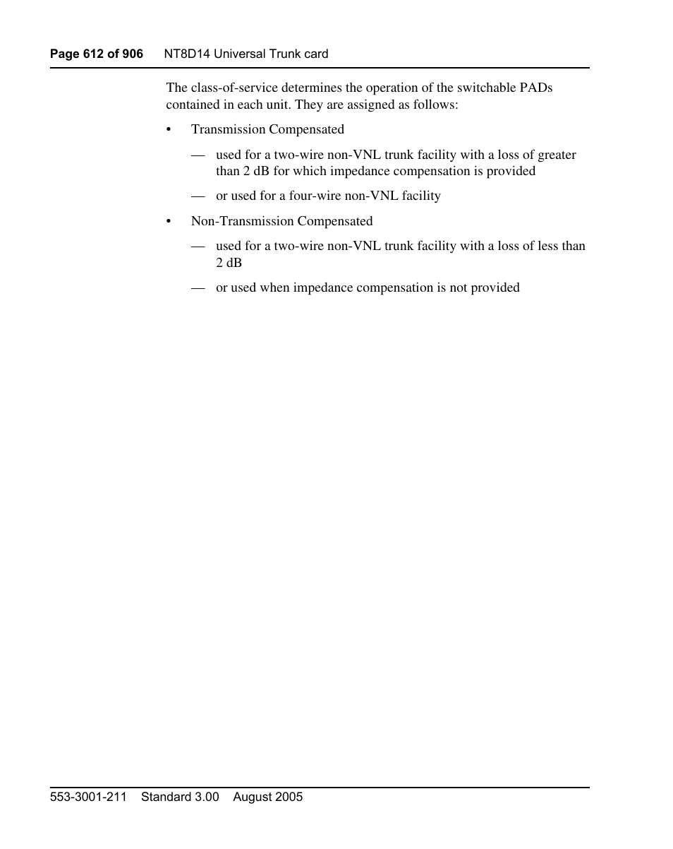 Nortel Networks Circuit Card User Manual | Page 612 / 908