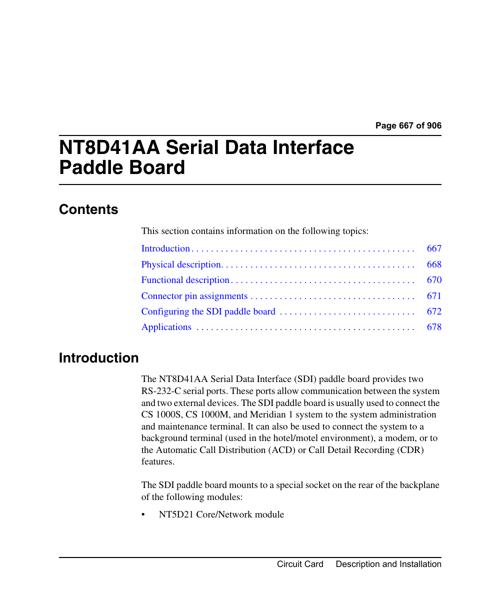 Nortel Networks Circuit Card User Manual | Page 667 / 908