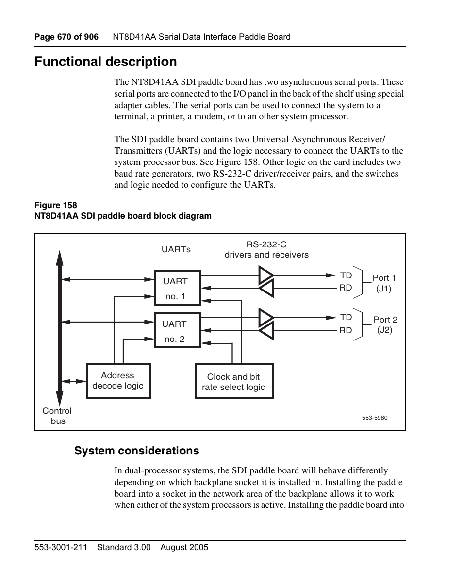 Functional description, System considerations | Nortel Networks Circuit Card User Manual | Page 670 / 908