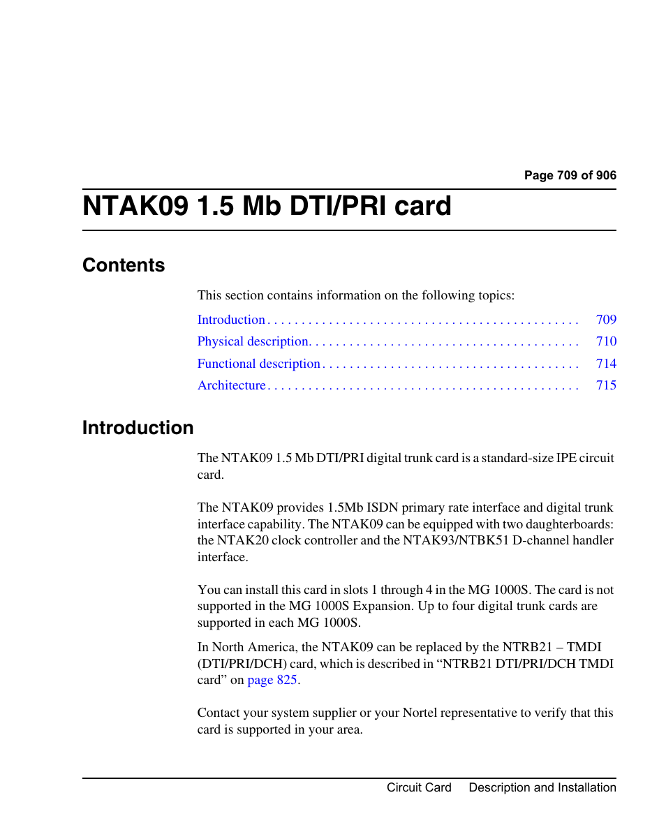 Nortel Networks Circuit Card User Manual | Page 709 / 908