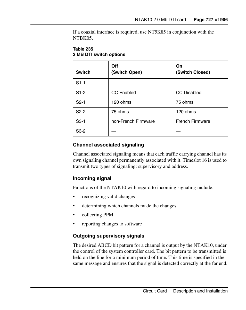 Nortel Networks Circuit Card User Manual | Page 727 / 908