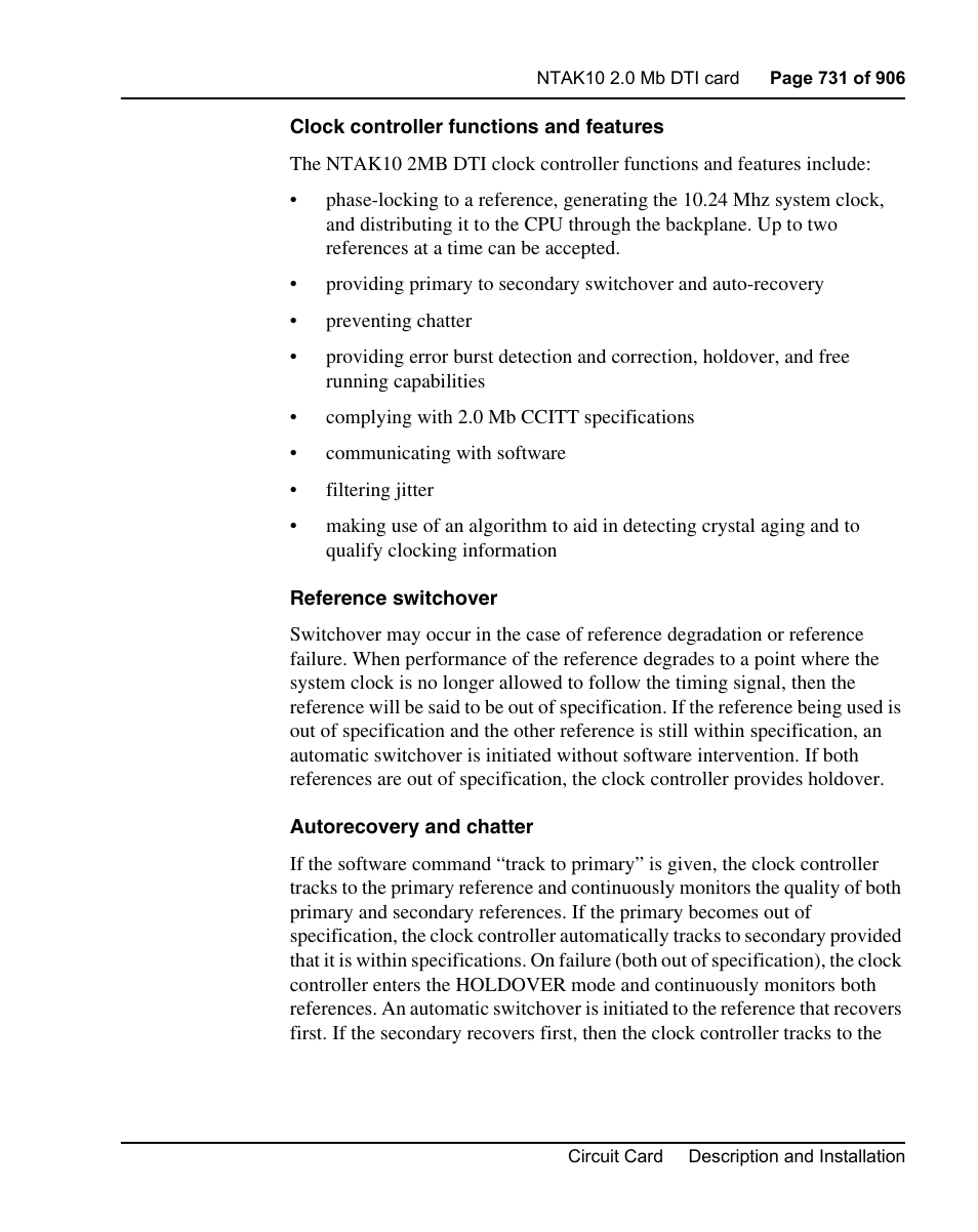 Nortel Networks Circuit Card User Manual | Page 731 / 908