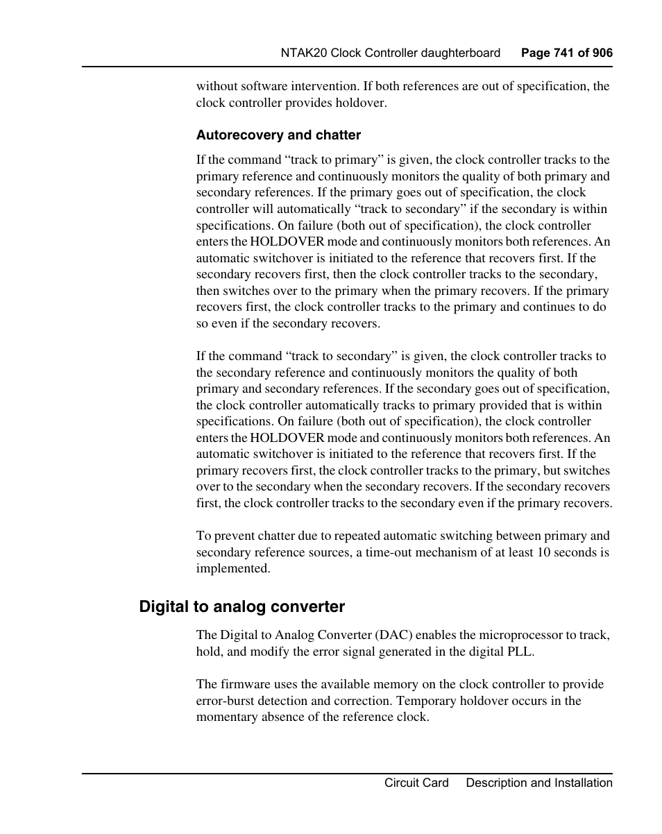 Digital to analog converter | Nortel Networks Circuit Card User Manual | Page 741 / 908