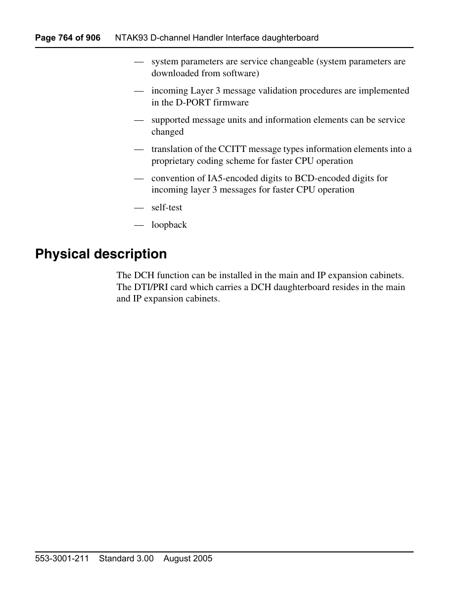 Physical description | Nortel Networks Circuit Card User Manual | Page 764 / 908
