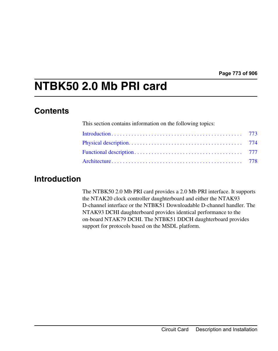 Nortel Networks Circuit Card User Manual | Page 773 / 908