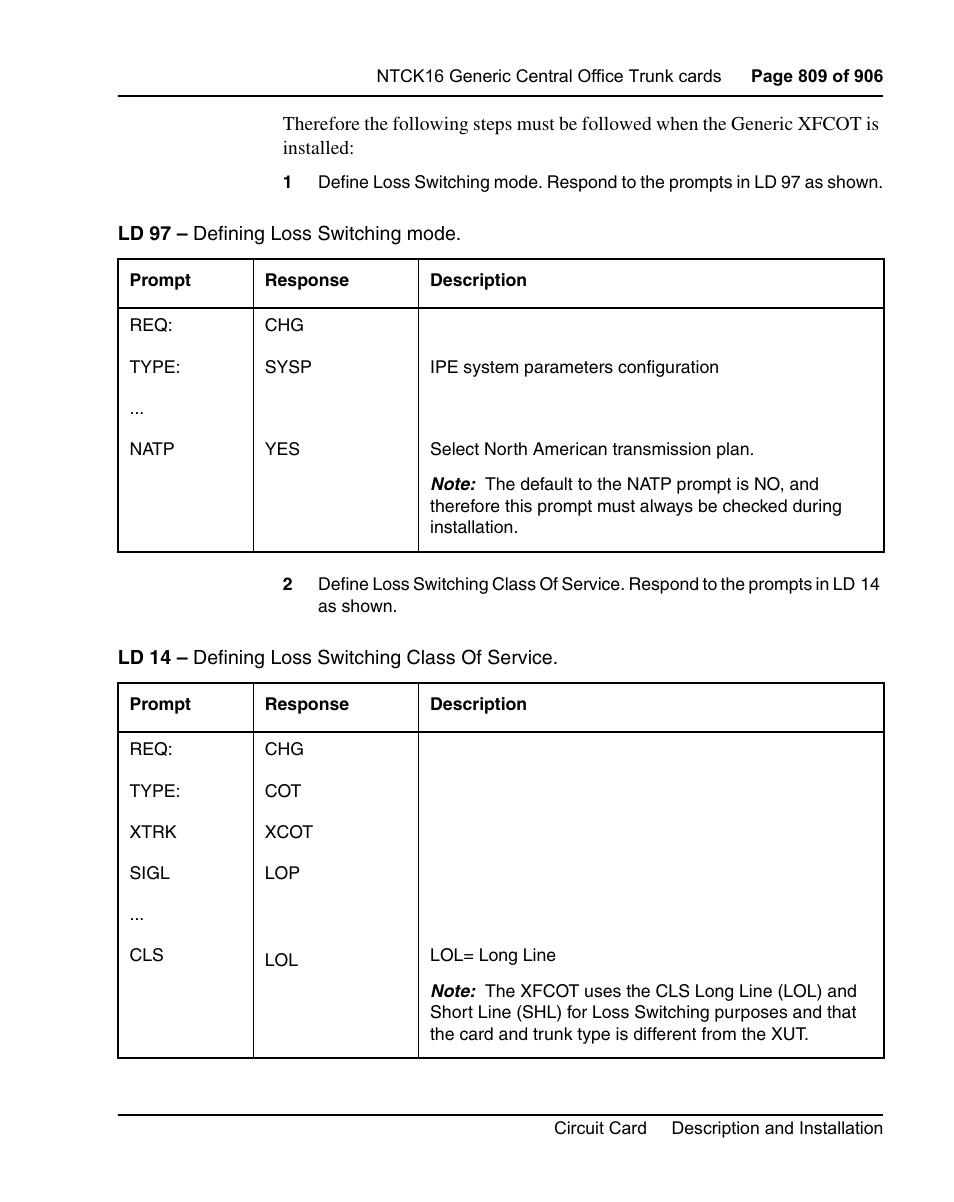 Nortel Networks Circuit Card User Manual | Page 809 / 908