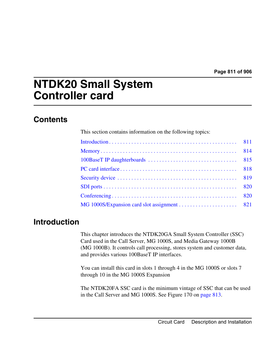 Nortel Networks Circuit Card User Manual | Page 811 / 908