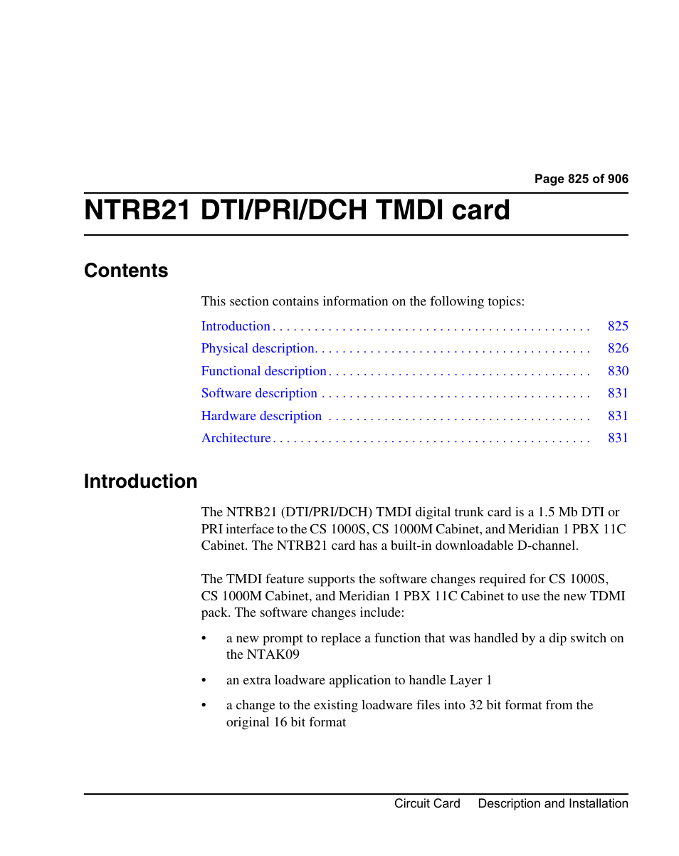 Nortel Networks Circuit Card User Manual | Page 825 / 908