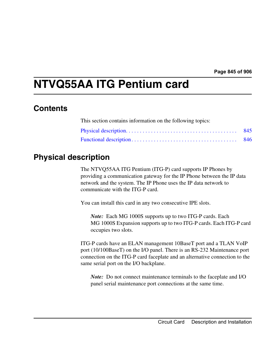 Nortel Networks Circuit Card User Manual | Page 845 / 908