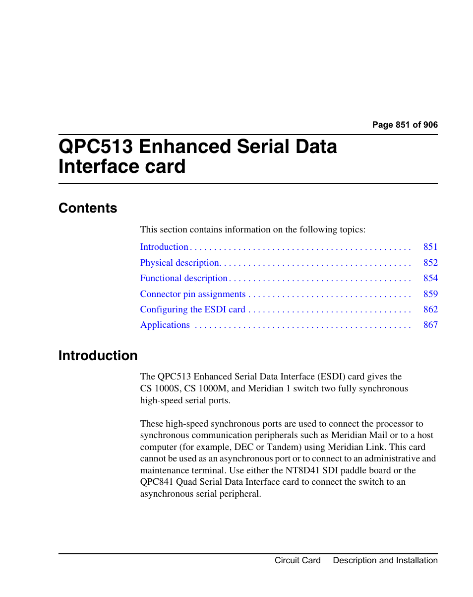 Nortel Networks Circuit Card User Manual | Page 851 / 908