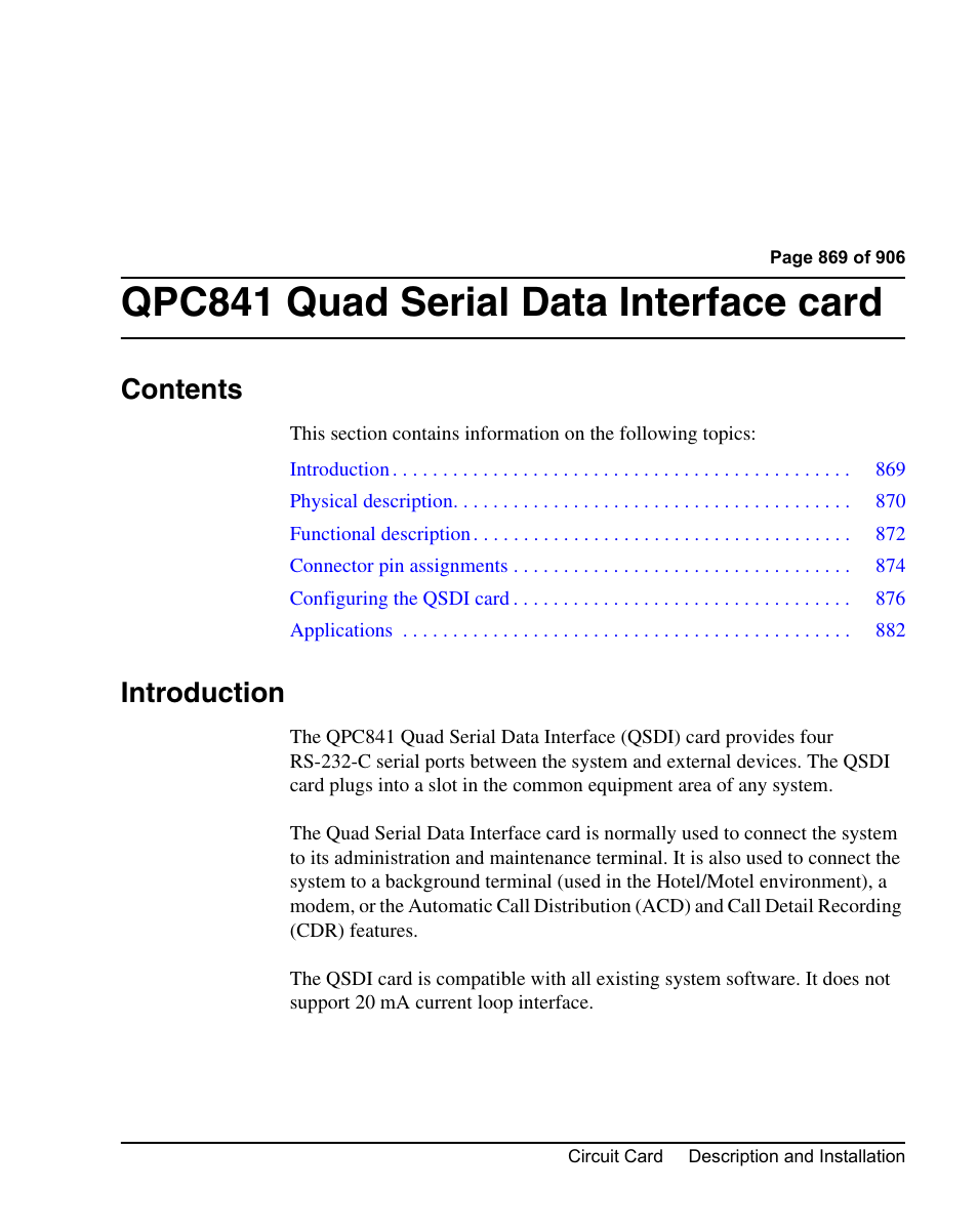 Nortel Networks Circuit Card User Manual | Page 869 / 908