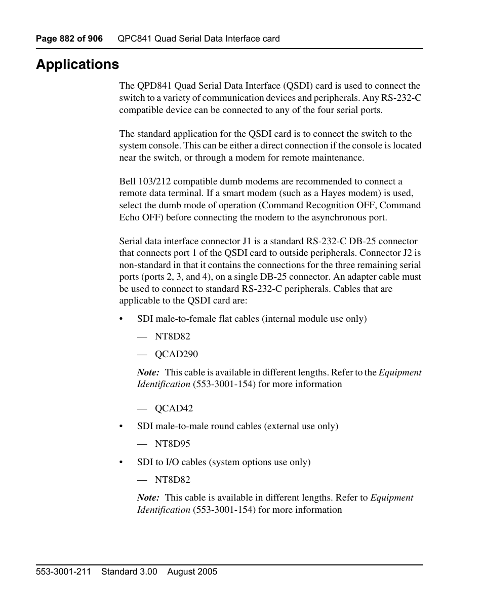 Applications | Nortel Networks Circuit Card User Manual | Page 882 / 908