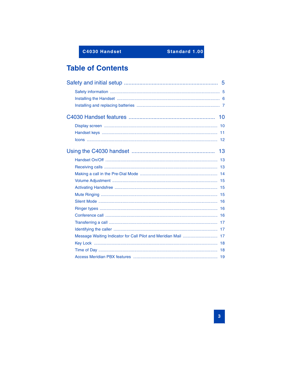 Nortel Networks C4030 User Manual | 32 pages