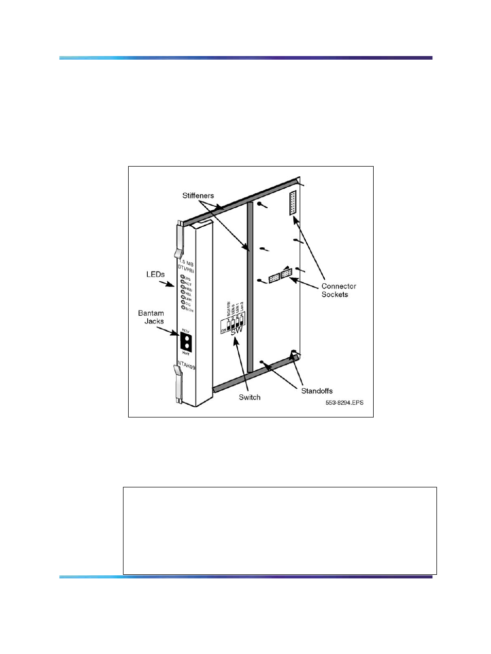 Figure 77 ntak09 dti/pri circuit card | Nortel Networks NN43001-301 User Manual | Page 199 / 306
