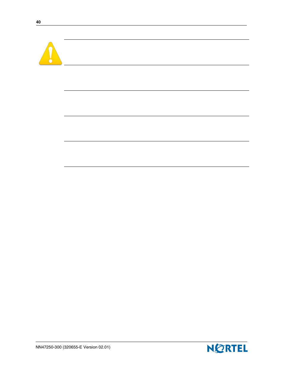 Qualified service personnel warning | Nortel Networks 2300 Series User Manual | Page 40 / 44