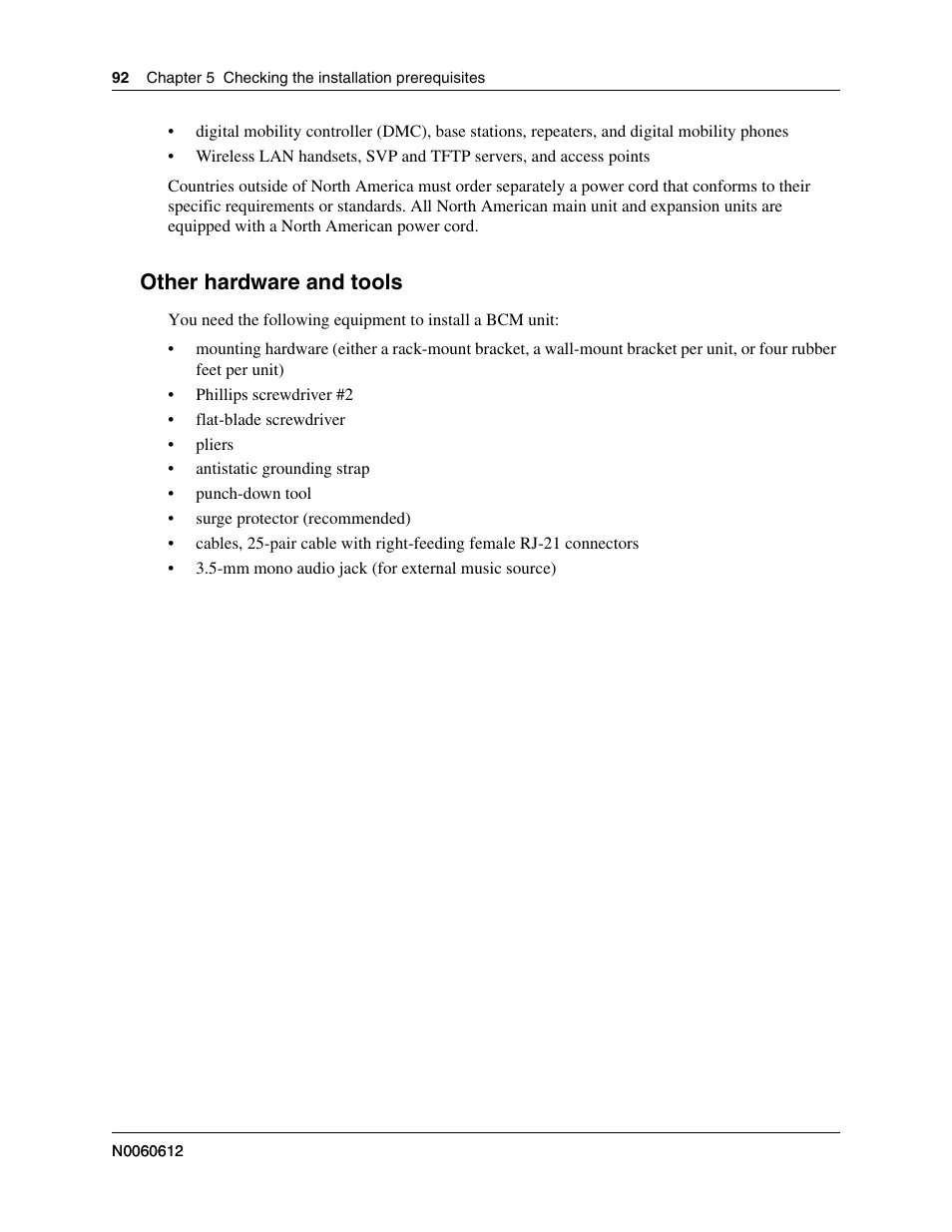 Other hardware and tools | Nortel Networks BCM200/400 User Manual | Page 102 / 394