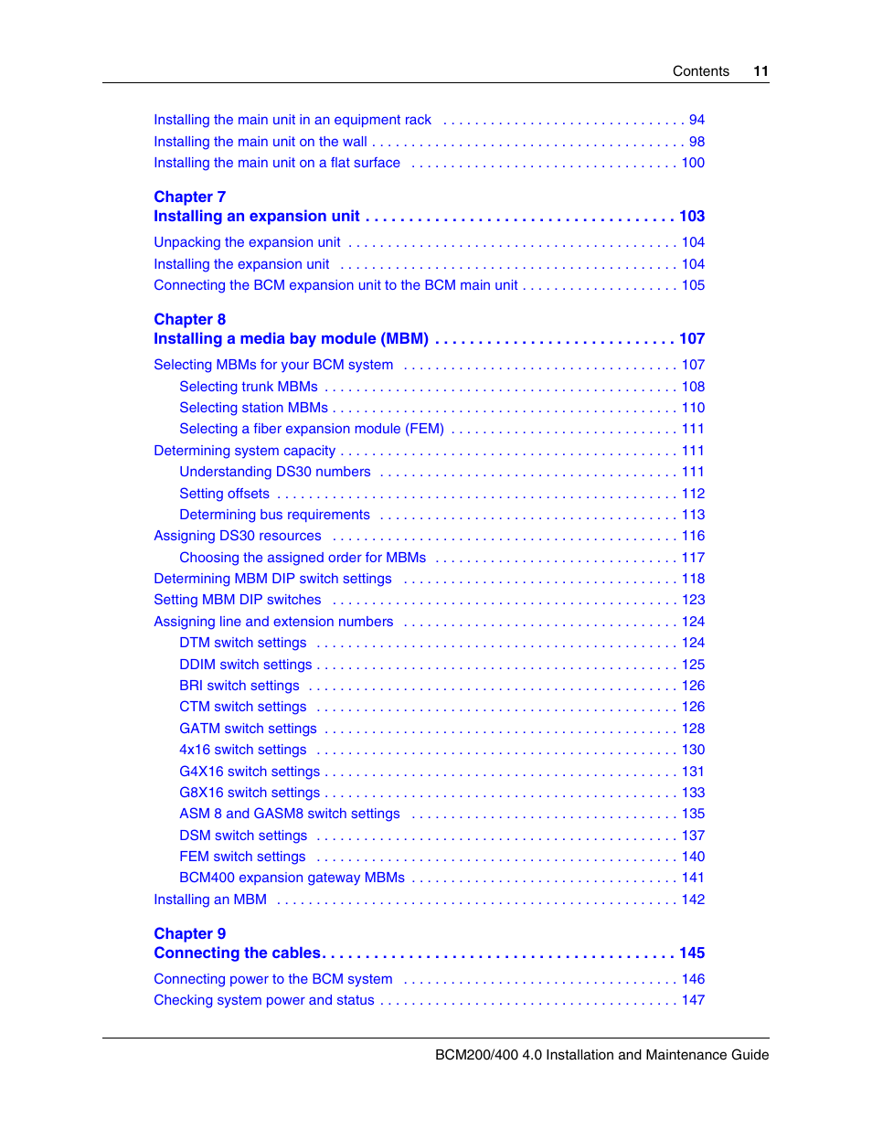 Nortel Networks BCM200/400 User Manual | Page 11 / 394