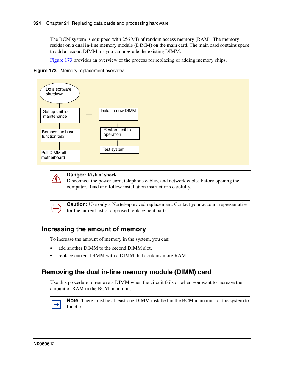 Increasing the amount of memory | Nortel Networks BCM200/400 User Manual | Page 324 / 394